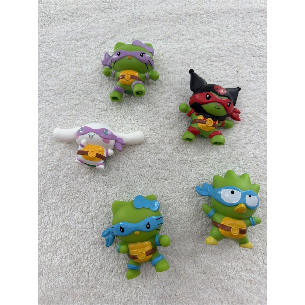 Lot of 5 2025 McDonald's Hello Kitty x TMNT Ninja Turtles Sanrio Happy Meal Toys